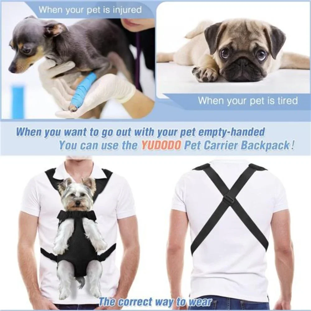 Pet Dog Carrier Backpack Adjustable Dog Front Carrier, Legs Out Easy-Fit Dog